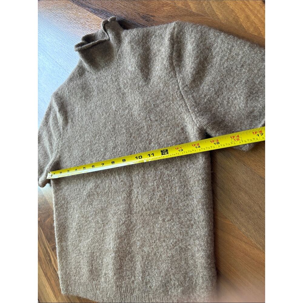 Zara Woman’s Short-Sleeve Turtleneck Sweater in Taupe Size S - Picture 7 of 8